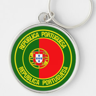 Portugal Round Emblem Sleutelhanger