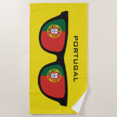 PORTUGAL Shades aangepaste teksthanddoek Strandlaken (Voorkant)