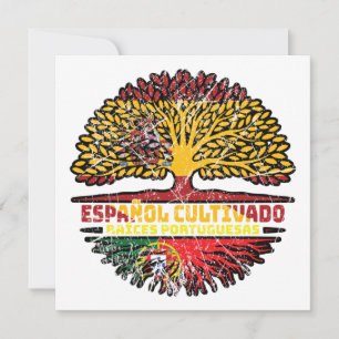 Portugal Spanje vlag van Spaanse boomgaarden Kaart