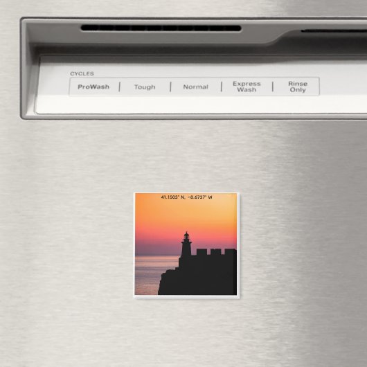 Portugal Sunset Lighthouse Coordinates Magnet – Co (In Situ (Lave-vaisselle))