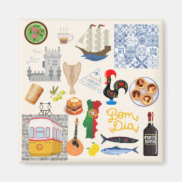 Portugal Symbolen Travel Lovers Magneet