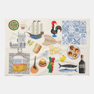 Portugal Symbolen Travel Lovers Theedoek
