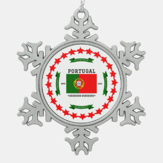 Portugal Tin Sneeuwvlok Ornament