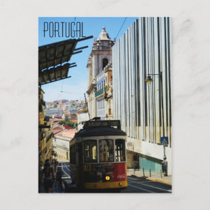 Portugal Tram Trolley Car Briefkaart