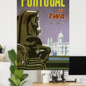 Portugal - Vintage Travel Poster (Bureau à domicile)