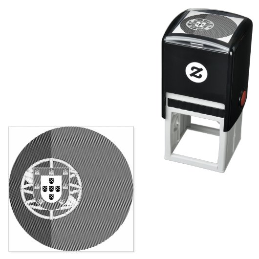 Portugal vlag Custom 1,5" x 1,5" stempel (In situ)