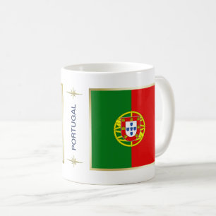 Portugal Vlag + Landkaart Mok