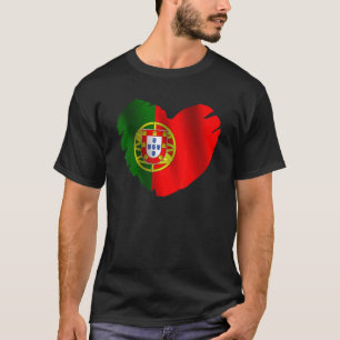 Portugal Vlag op de vorm van haring Portugal T-shirt