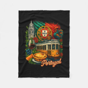 Portugal Vlag Portugal Reis Portugese Haan Por Fleece Deken
