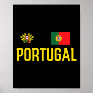 Portugal Vlag Portugese Voetbal Fan Mannen W Poster