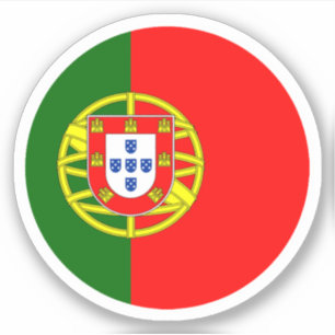 Portugal Vlag Ronde Sticker