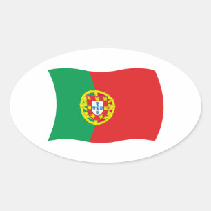 Portugal-vlaggen Ovale Sticker