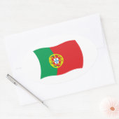 Portugal-vlaggen Ovale Sticker (Envelop)