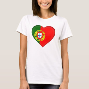 Portugal - Vlaggenhartvorm T-shirt