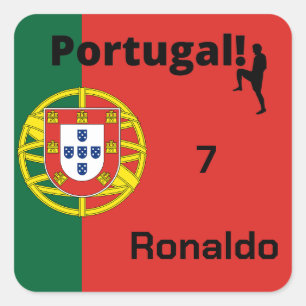 Portugal Voetbal, aanpasbaar Vierkante Sticker