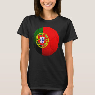 Portugal Voetbal Nationale Bal Portugal Vlag Voetb T-shirt