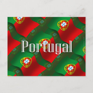 Portugal Waving Flag Briefkaart