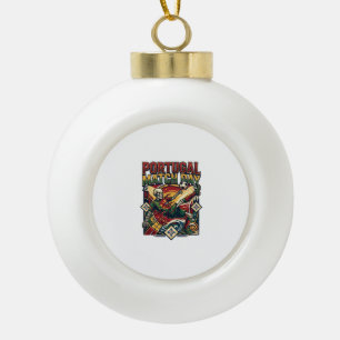 Portugal Wedstrijddag Skelet Aanvaller Naties Land Keramische Bal Ornament