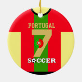 Portugal World Soccer Jersey Ornement (Dos)