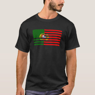 Portugees Amerikaanse Vlag Amerika Portugal USA Pr T-shirt