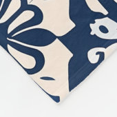 Portugees Azulejo Blauw en Wit Fleece Deken (Hoek)