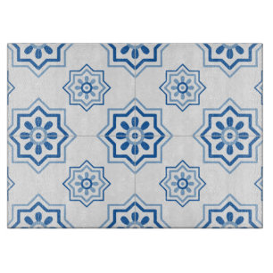 Portugees Azulejo BLUE Tile Pattern Snijplank