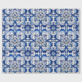  Portugees Azulejo Tile Pattern Cadeaupapier (Vlak)
