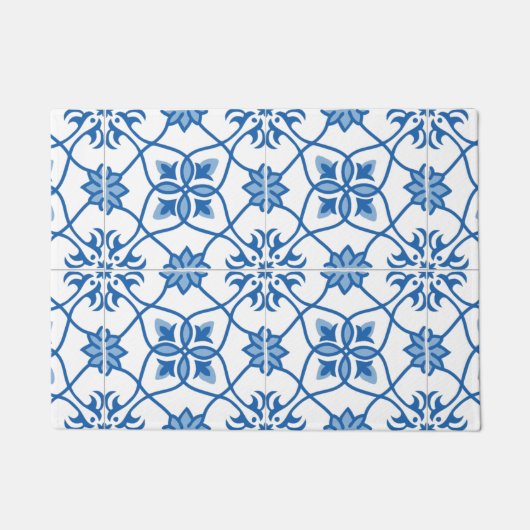 Portugees Azulejo Tile Pattern Deurmat (Voorkant)