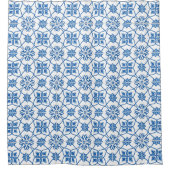 Portugees Azulejo Tile Pattern Douchegordijn (Voorkant)