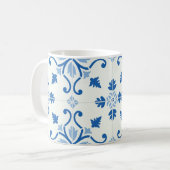  Portugees Azulejo Tile Pattern Koffiemok (Voorkant links)