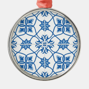  Portugees Azulejo Tile Pattern Metalen Ornament