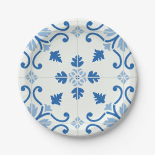  Portugees Azulejo Tile Pattern Papieren Bordje