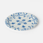 Portugees Azulejo Tile Pattern Papieren Bordje (Gekanteld)