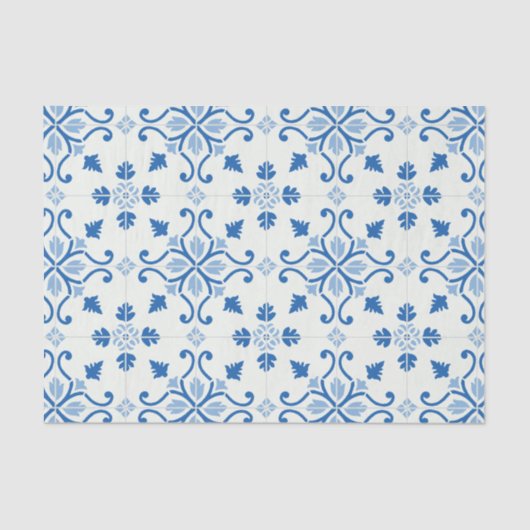  Portugees Azulejo Tile Pattern Tissuepapier (Voorkant)