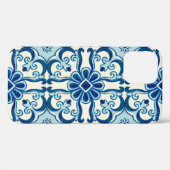 Portugees Azulejos Blue Floral Tile Pattern Case-Mate iPhone Case (Achterkant (horizontaal))