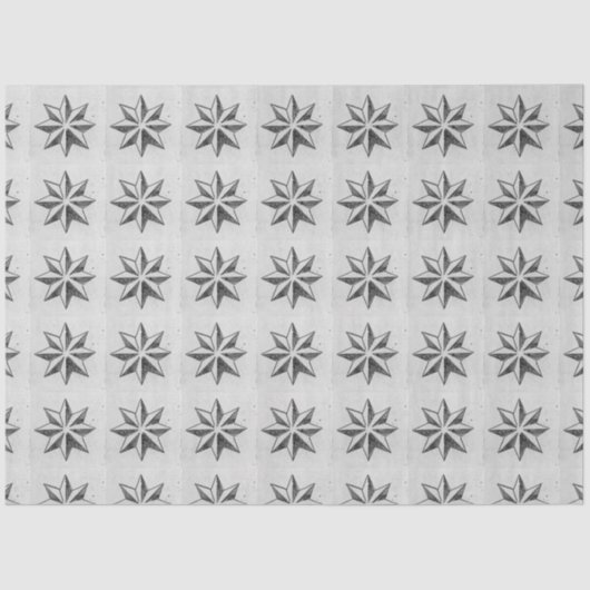  Portugees Azulejos Star Grey Decoupage Tissuepapier (Voorkant)