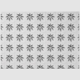 Portugees Azulejos Star Grey Decoupage Tissuepapier
