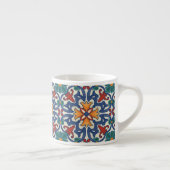 Portugees Azulejos Tile Pattern Espresso Kop (Rechts)