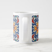Portugees Azulejos Tile Pattern Extra Grote Beker (Achterkant)