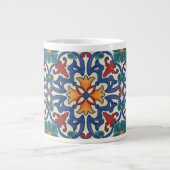 Portugees Azulejos Tile Pattern Extra Grote Beker (Voorkant)