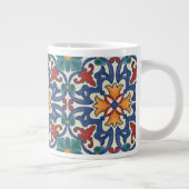 Portugees Azulejos Tile Pattern Extra Grote Beker (Rechts)