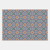  Portugees Azulejos Tile Pattern Inpakpapier Vel (Voorkant)