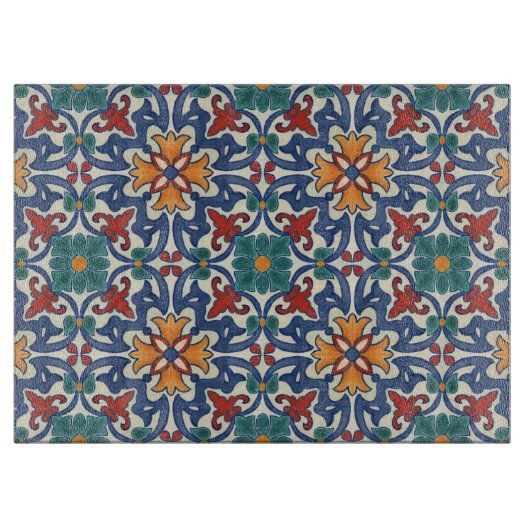  Portugees Azulejos Tile Pattern Snijplank (Voorkant)