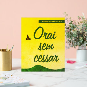 Portugees Bijbelvers Motivatie inspirerend Acryl Bord