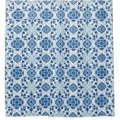  Portugees blauw Azulejos Tile Pattern Douchegordijn (Voorkant)