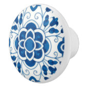 Portugees blauw Azulejos Tile Pattern Keramische Knop (Rechts)