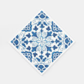 Portugees blauw Azulejos Tile Pattern Servet (Hoek)