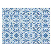 Portugees blauw Azulejos Tile Pattern Tafelkleed (Voorkant (Horizontaal))