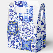 Portugees blauw-wit tegelpatroon gunst geschenkdoo bedankdoosjes (Open)