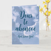 Portugees Christelijk bedankpas Kaart (Gele Bloem)